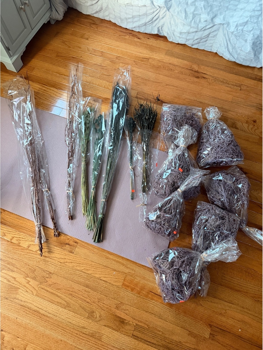 Large new lot of dried flowers and foliage